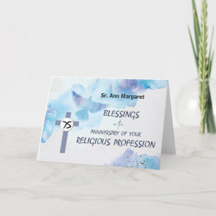 Carte 75e anniversaire de la religion