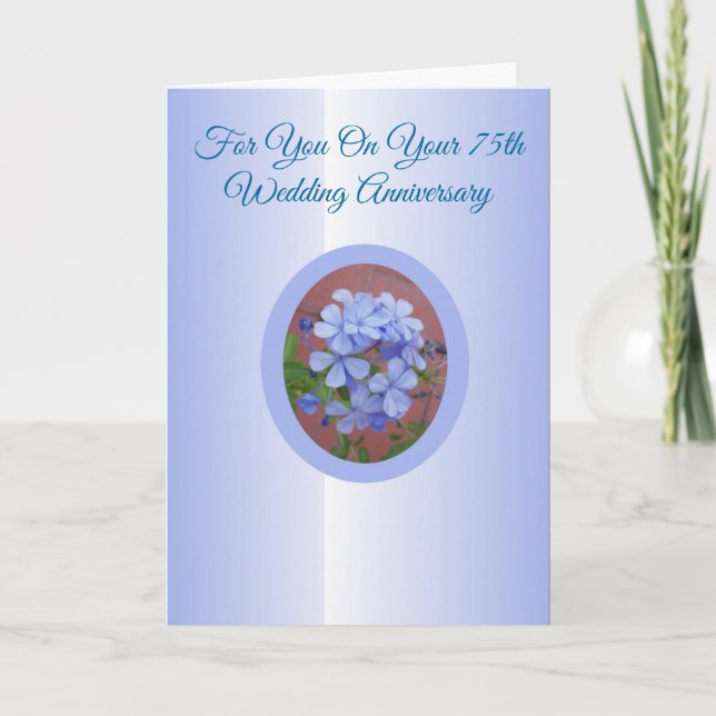 Carte 75e anniversaire de mariage personnalisée Pl (Devant)