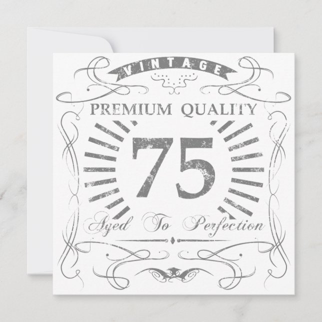 Carte 75e anniversaire Gag cadeau (Devant)