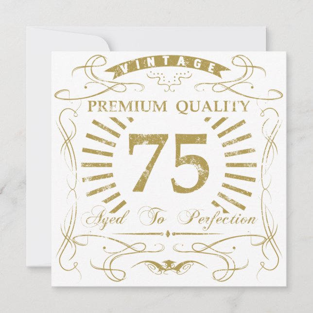 Carte 75e anniversaire Gag cadeau (Devant)