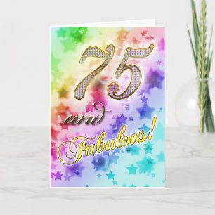 Carte 75e anniversaire pour quelqu'un Fabulous