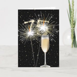 Carte 75e anniversaire Sparklers au vin blanc