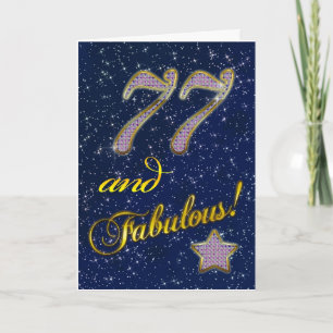 Carte 77e anniversaire pour quelqu'un Fabulous
