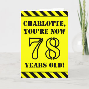 Carte 78e anniversaire : Jeu de style graphique, Nom per