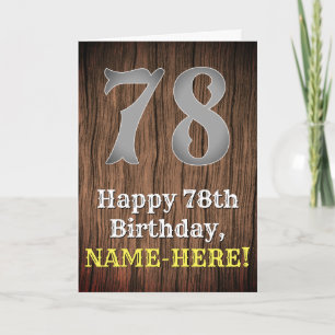 Carte 78e anniversaire : Pays inspiré par l'Ouest Look, 