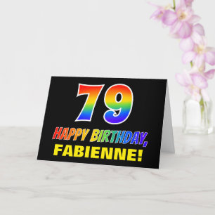 Carte 79e anniversaire : Bold, amusant, simple, arc-en-c