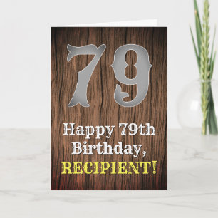 Carte 79e anniversaire : Pays inspiré par l'Ouest Look, 