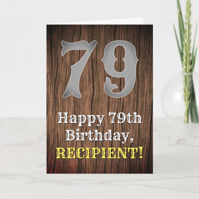 Carte 79e anniversaire : Pays inspiré par l'Ouest Look,  (Devant)