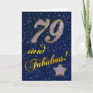 Carte 79e anniversaire pour quelqu'un Fabulous