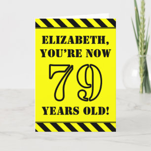 Carte 79e anniversaire : texte de style crayon amusant,