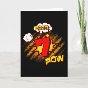 Carte 7 An Old Boy 7th Birthday Kids Comic