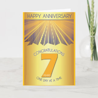 Carte 7 ans d'anniversaire de sobriété | 12 Étapes Rayon