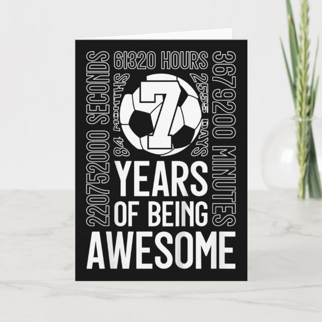 Carte 7 Ans de Football Incroyable 7ème Anniversaire  (Devant)