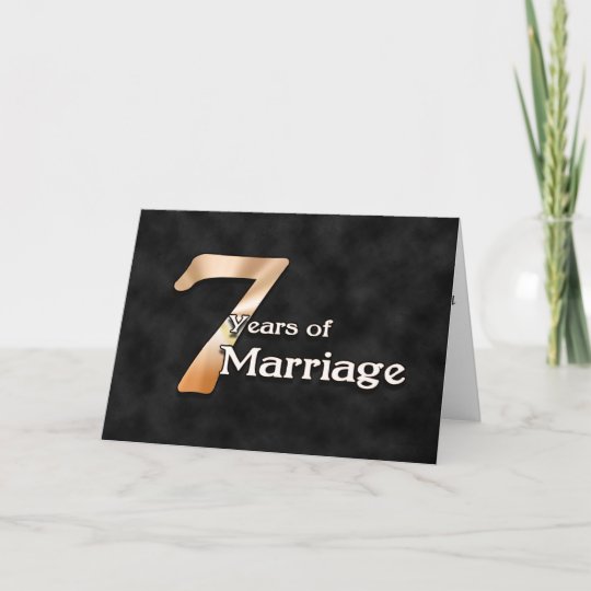 Carte 7 Ans De Mariage Anniversaire De Mariage Zazzle Fr