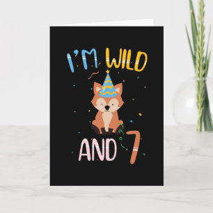 Carte 7 ans Je suis Wild And 7 7e anniversaire