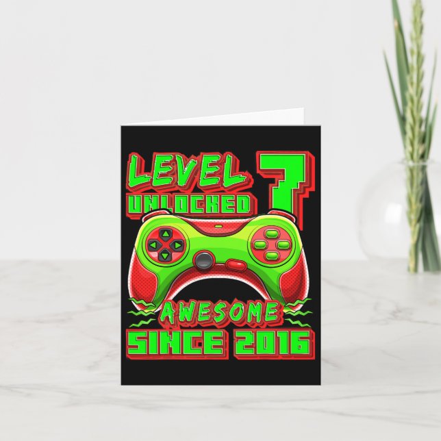 Carte 7 Déverrouillé Awesome 2016 jeu vidéo 7e anniversa (Devant)