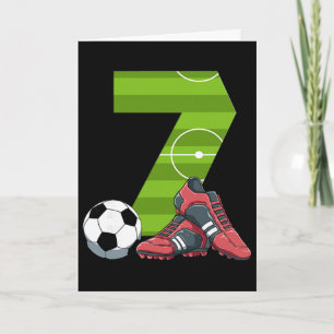Carte 7 Soccer d'anniversaire Football de premier annive