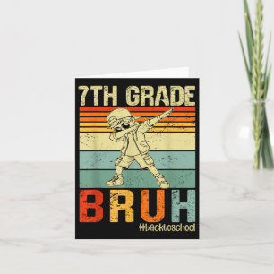 Carte 7e année Bruh We Back To School 2025 Garçons 1er j