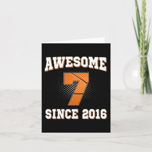 Carte 7e anniversaire Basketball 7 ans Awesome depuis