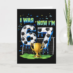 Carte 7e anniversaire Enfants Drôle de football J'avais