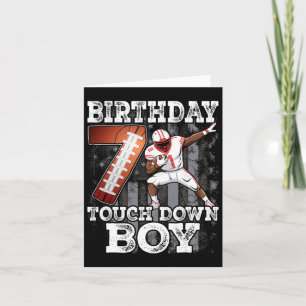 Carte 7e anniversaire Football Boy - 7 ans Kid Footba