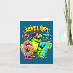 Carte 7e anniversaire je suis maintenant sept ans dinosa