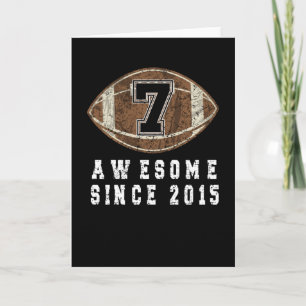 Carte 7e Anniversaire Né En 2015 Football Boy 7 An