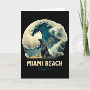 Carte 7plage de Miami Floride Surfing Planche de surf 
