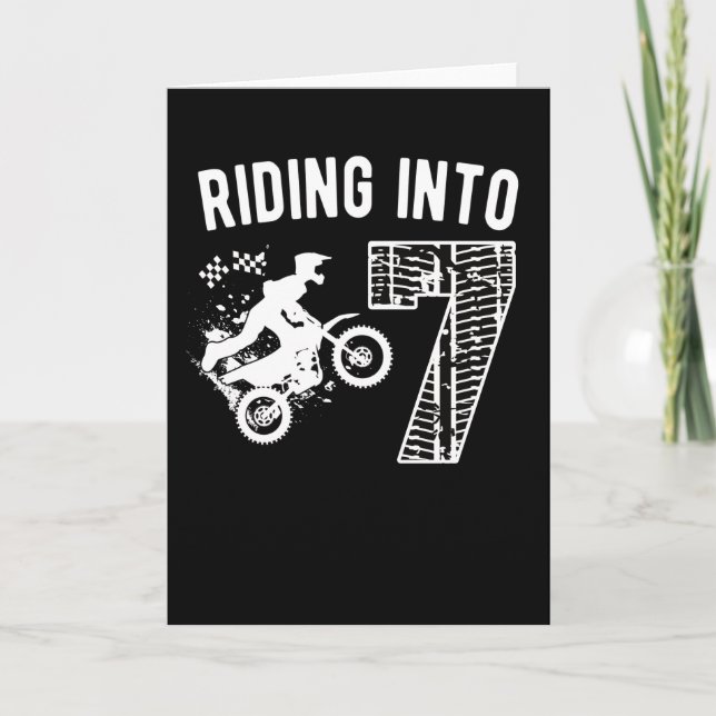 Carte 7th Birthday Gift Dirt Bike 7 Years Old Motocross (Devant)