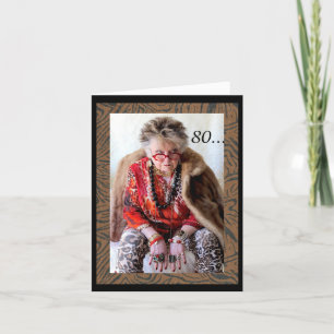 Carte 80 anniversaire drôle
