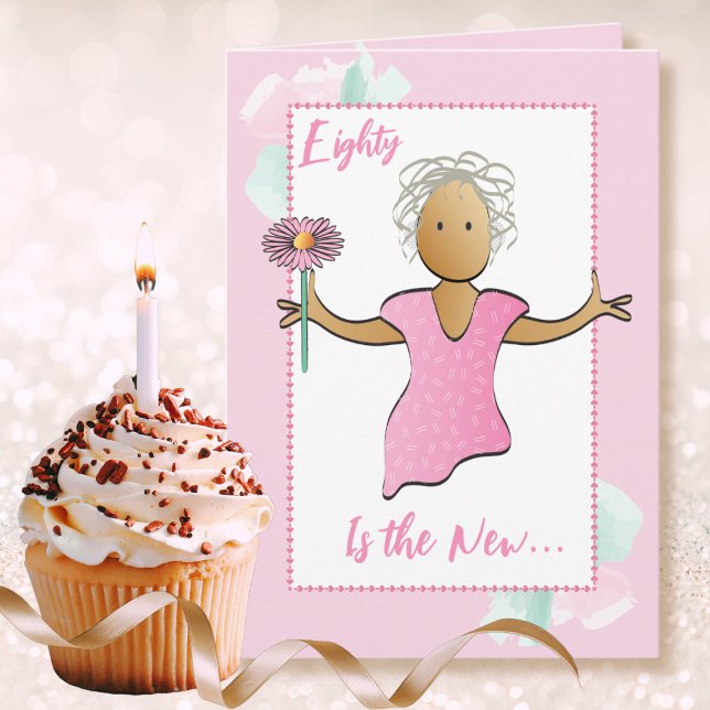 Carte 80 ans et Fabuleux Joyeux Anniversaire Ethnique Ca (Créateur téléchargé)