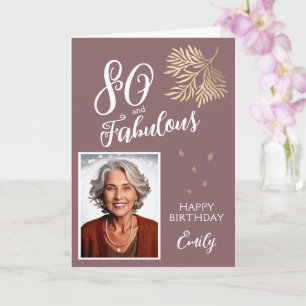 Carte 80 ans et feuillage fabuleux Photo de 80e annivers