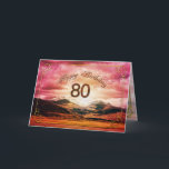 Carte 80 birthday<br><div class="desc">Un beau coucher de soleil sur les montagnes. Customisez cette carte de la façon que vous choisissez.</div>