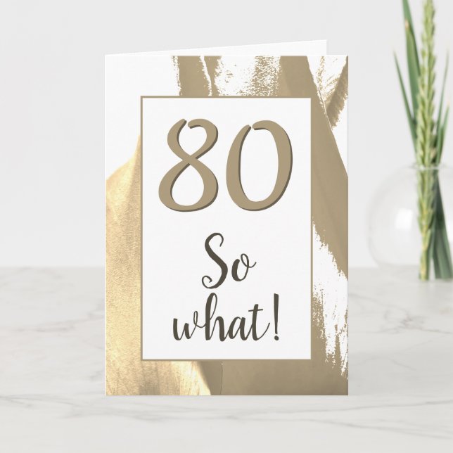 Carte 80 Donc Elegant Golden Tulip 80th Birthday (Devant)
