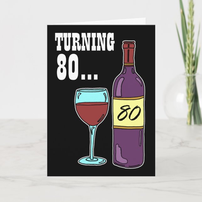 Carte 80 Vin 80e Anniversaire (Devant)