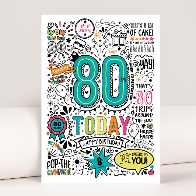 Carte 80e anniversaire (Créateur téléchargé)
