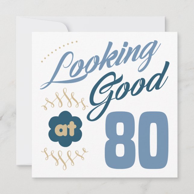 Carte 80e anniversaire A l'air bon (Devant)