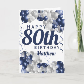 Carte 80e anniversaire Ballons de la marine