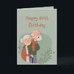 Carte 80e anniversaire de Funny Golden Years Old Age<br><div class="desc">Joyeux 80e anniversaire Eighty Birthday Funny Golden Years Old Age Humour</div>