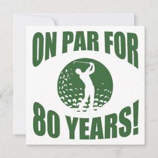 Carte 80e anniversaire de Golfer