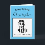 Carte 80e anniversaire de la Rétro Retro de Funny<br><div class="desc">Dites anniversaire heureux et amusez-vous avec cette carte d'anniversaire de style rétro vintage. Facilement customisé en utilisant le modèle fourni.</div>