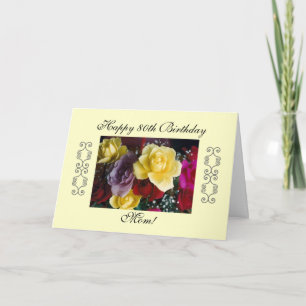 Carte 80e anniversaire de maman