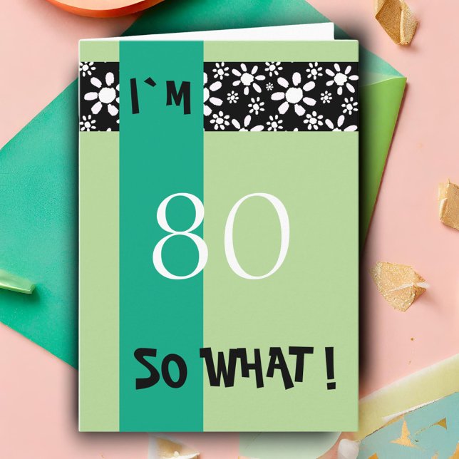 Carte 80e anniversaire Funny Motivational (Créateur téléchargé)