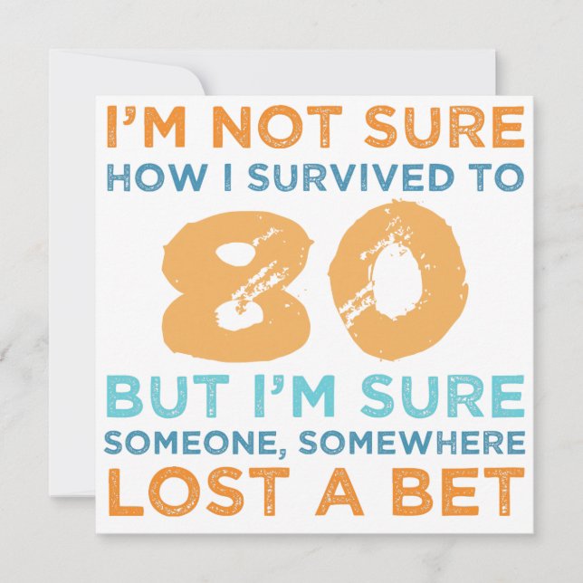 Carte 80e anniversaire Légende (Devant)