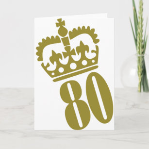 Carte 80e anniversaire - Numéro - Quatre-vingts