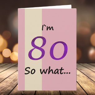 Carte 80e anniversaire pour son humour motivant
