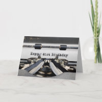 81e anniversaire Retro Typewriter