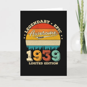 Carte 83 Ans Awesome depuis 1939 83e Anniversaire Cadeau