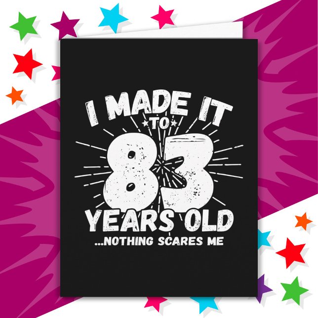 Carte 83 Ans Mème sarcastique vieux drôle 83ème annivers (Créateur téléchargé)