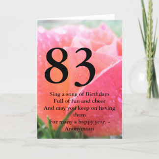 Carte 83e anniversaire